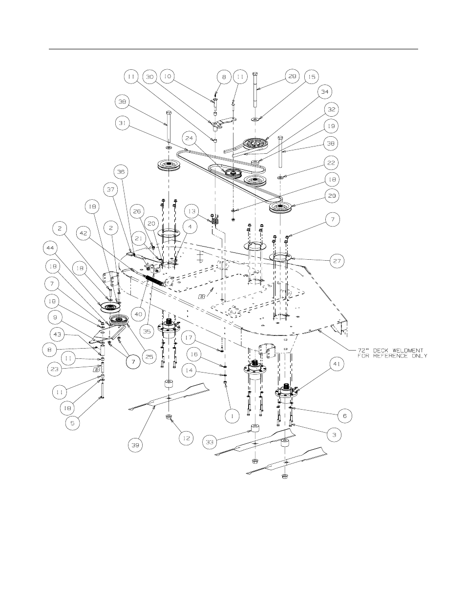 72" fabricated deck spindle assembly - figure 3 | Cub Cadet 53AI8CTZ750 User Manual | Page 6 / 28