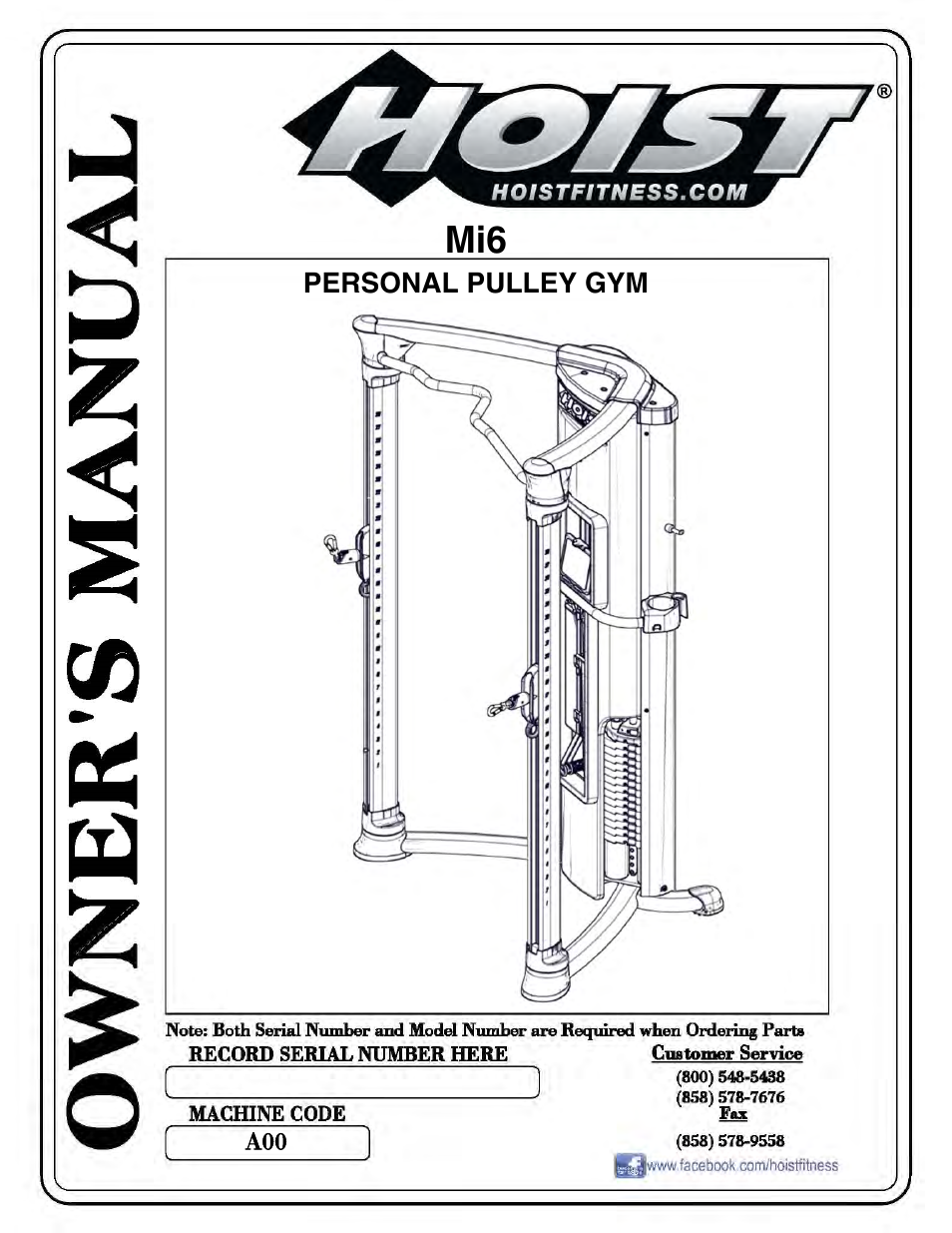 Hoist Fitness Mi6 User Manual | 79 pages