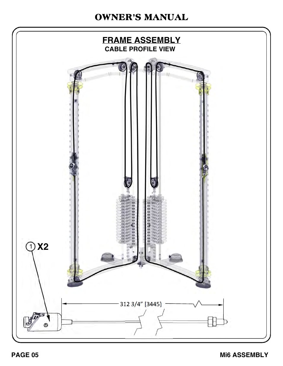 Owner’s manual, Frame assembly | Hoist Fitness Mi6 User Manual | Page 6 / 79