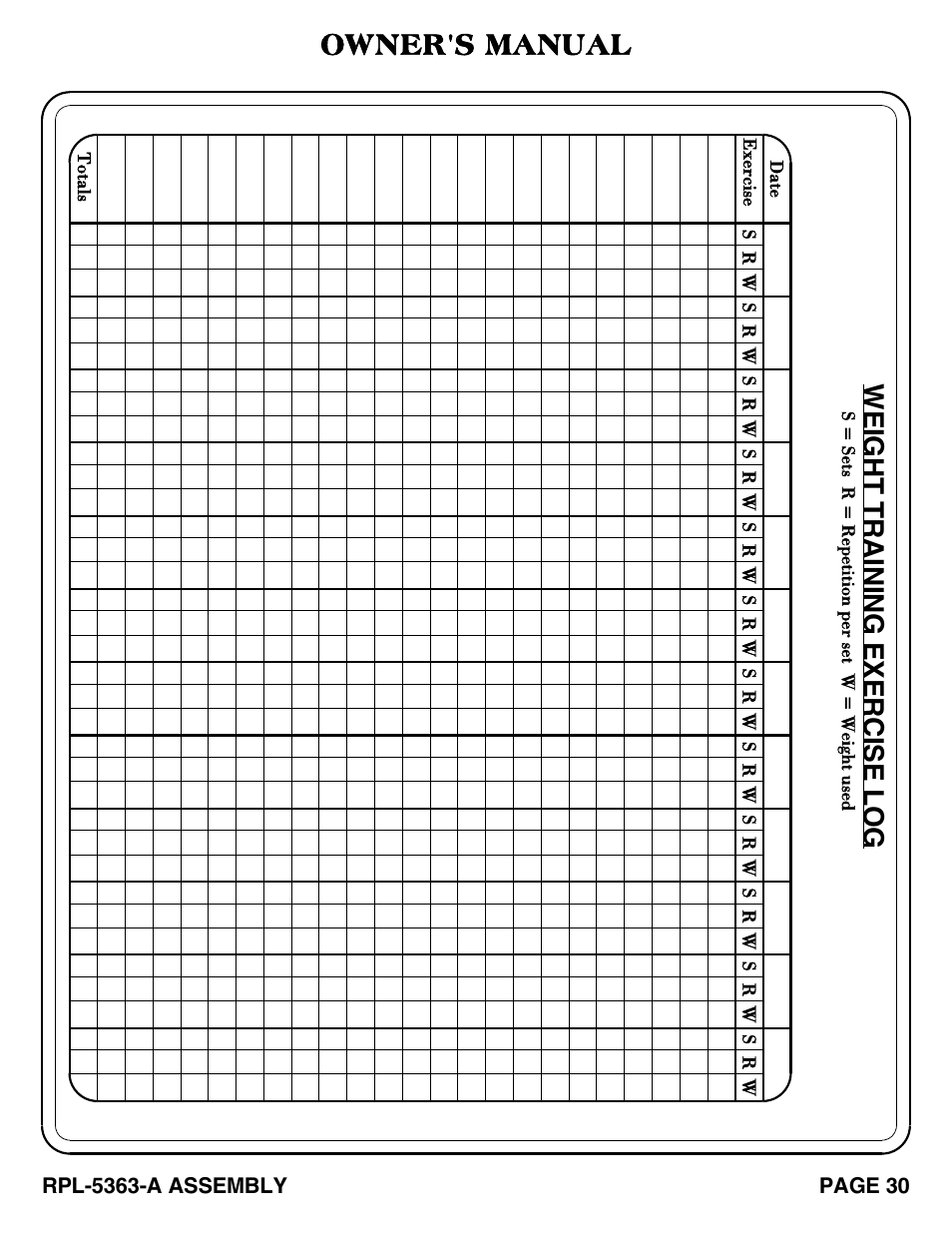 Owner's manual | Hoist Fitness RPL-5363-A User Manual | Page 31 / 32