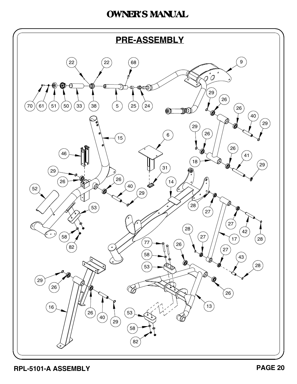 Pre-assembly owner's manual | Hoist Fitness RPL-5101-A User Manual | Page 21 / 38