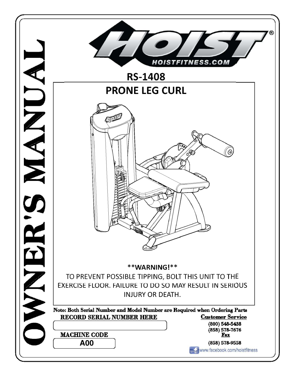 Hoist Fitness RS‐1408 User Manual | 57 pages