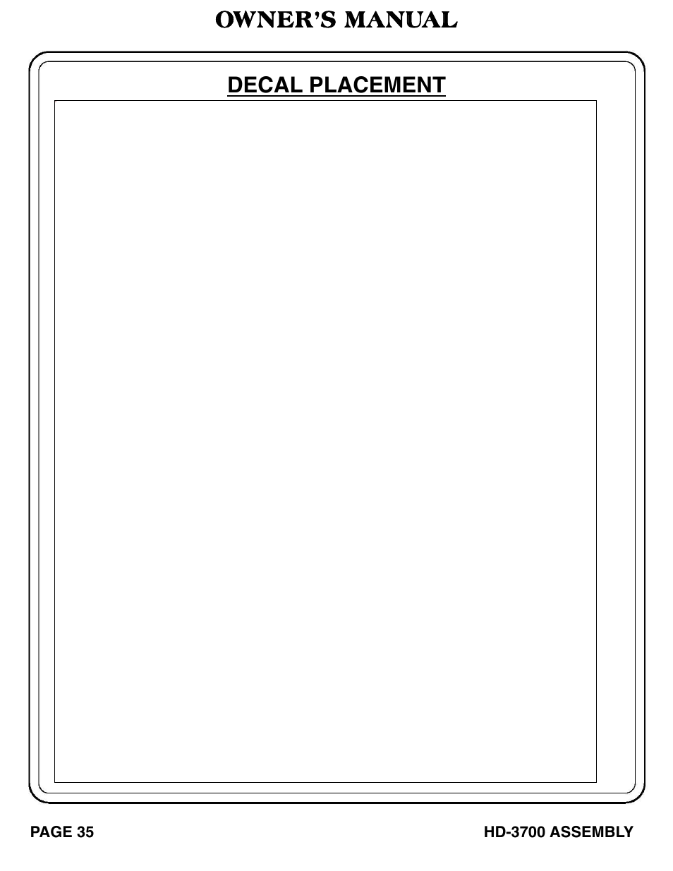 Owner’s manual decal placement | Hoist Fitness RS‐1408 User Manual | Page 36 / 57
