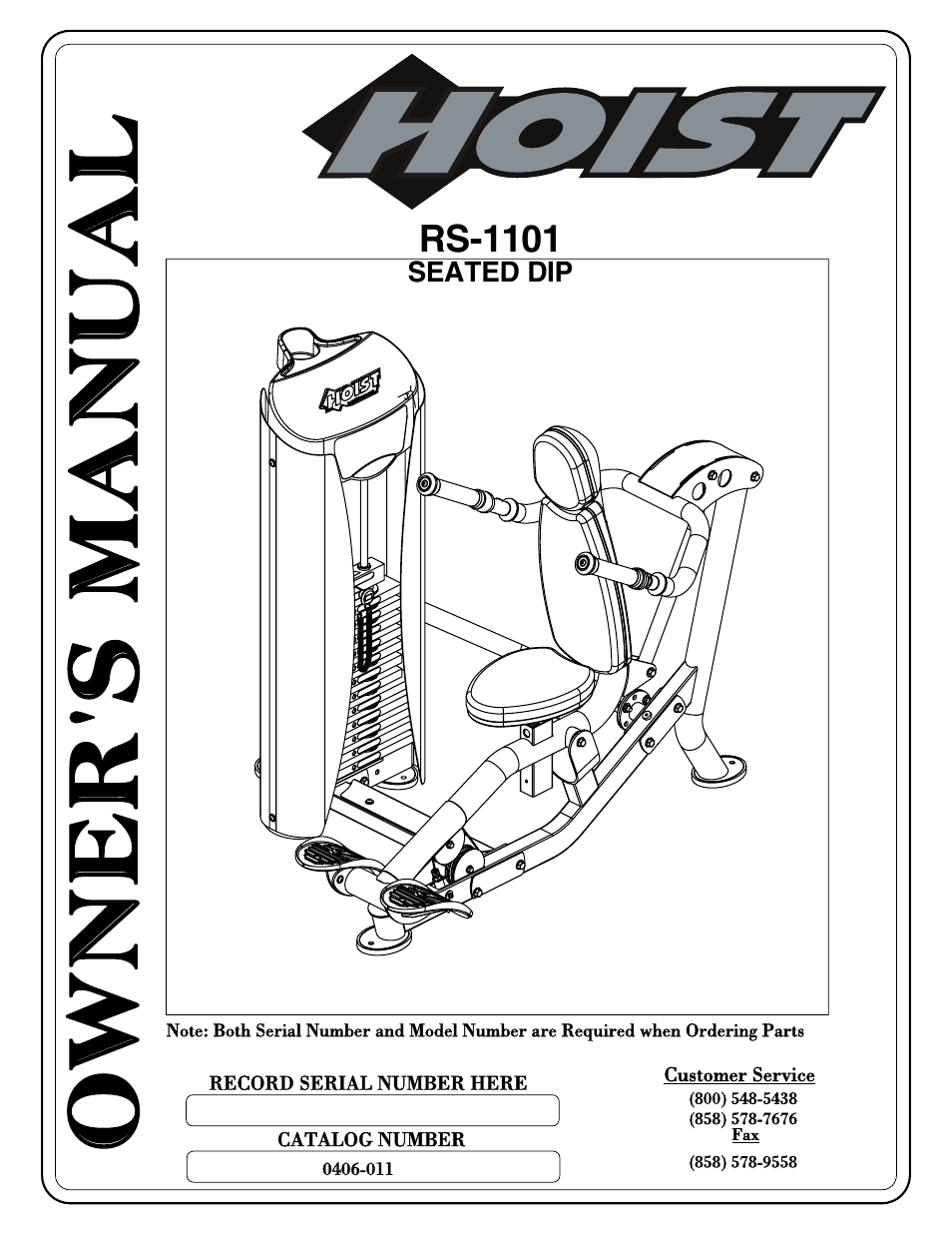 Hoist Fitness RS-1101 User Manual | 31 pages