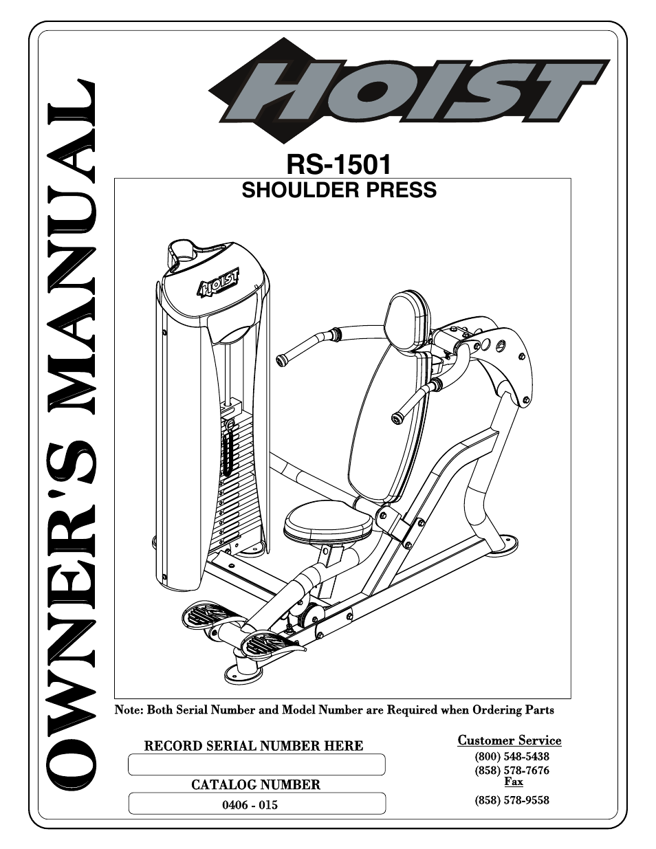 Hoist Fitness RS-1501 User Manual | 32 pages