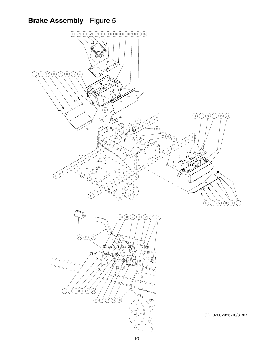 Brake assembly, Figure 5 | Cub Cadet 53AH8CT4050 User Manual | Page 10 / 28