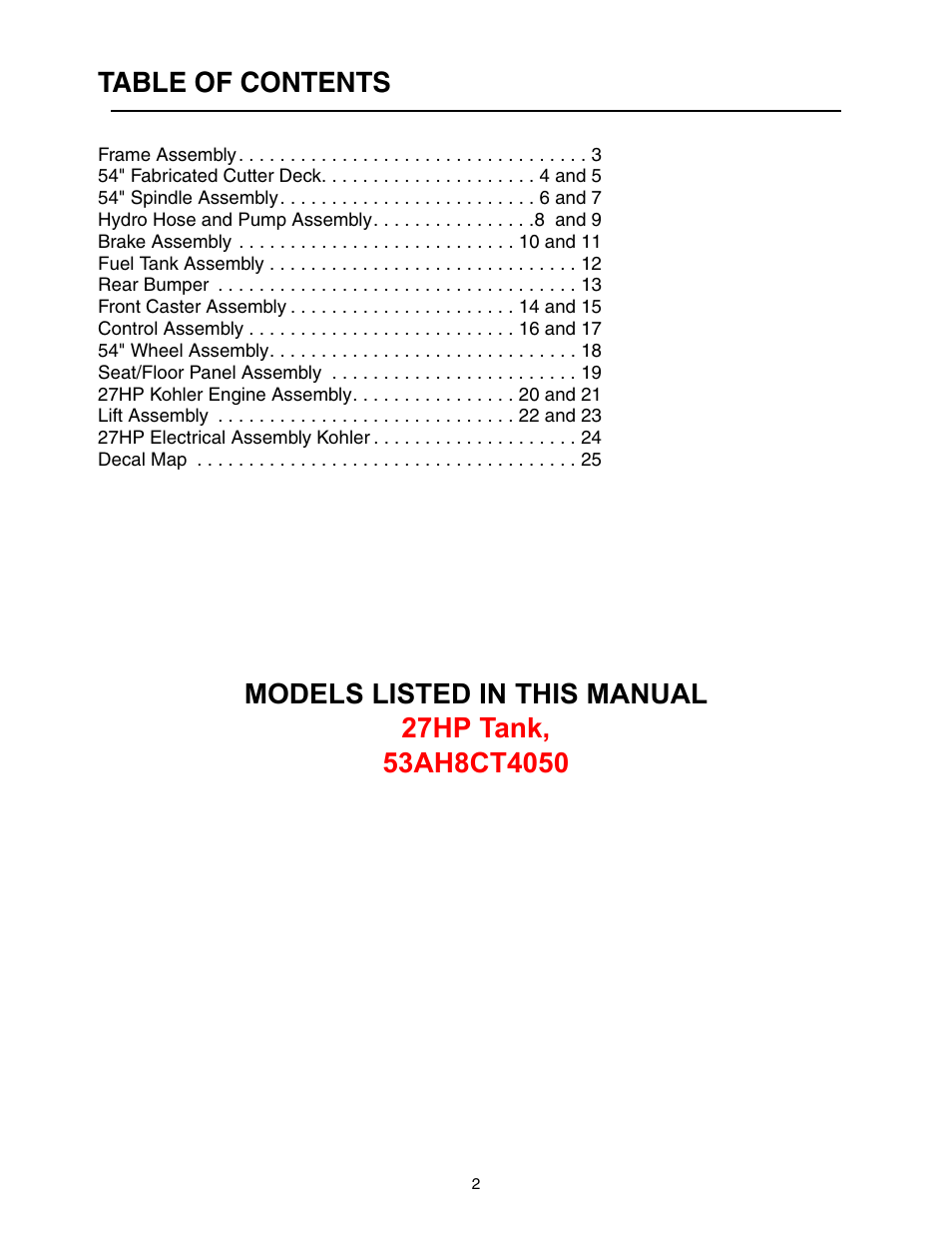 Cub Cadet 53AH8CT4050 User Manual | Page 2 / 28