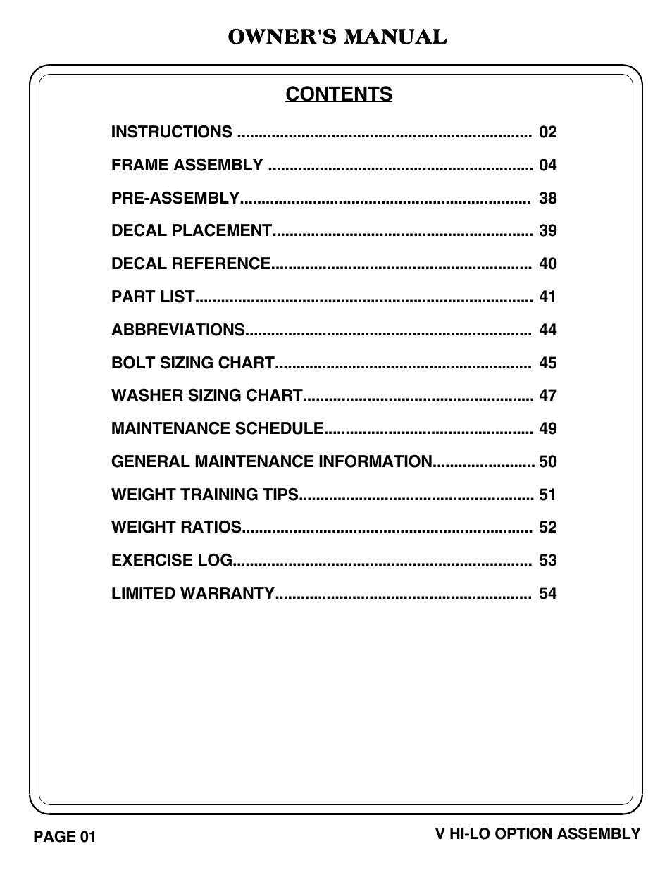 Hoist Fitness V HI-LO User Manual | Page 2 / 55