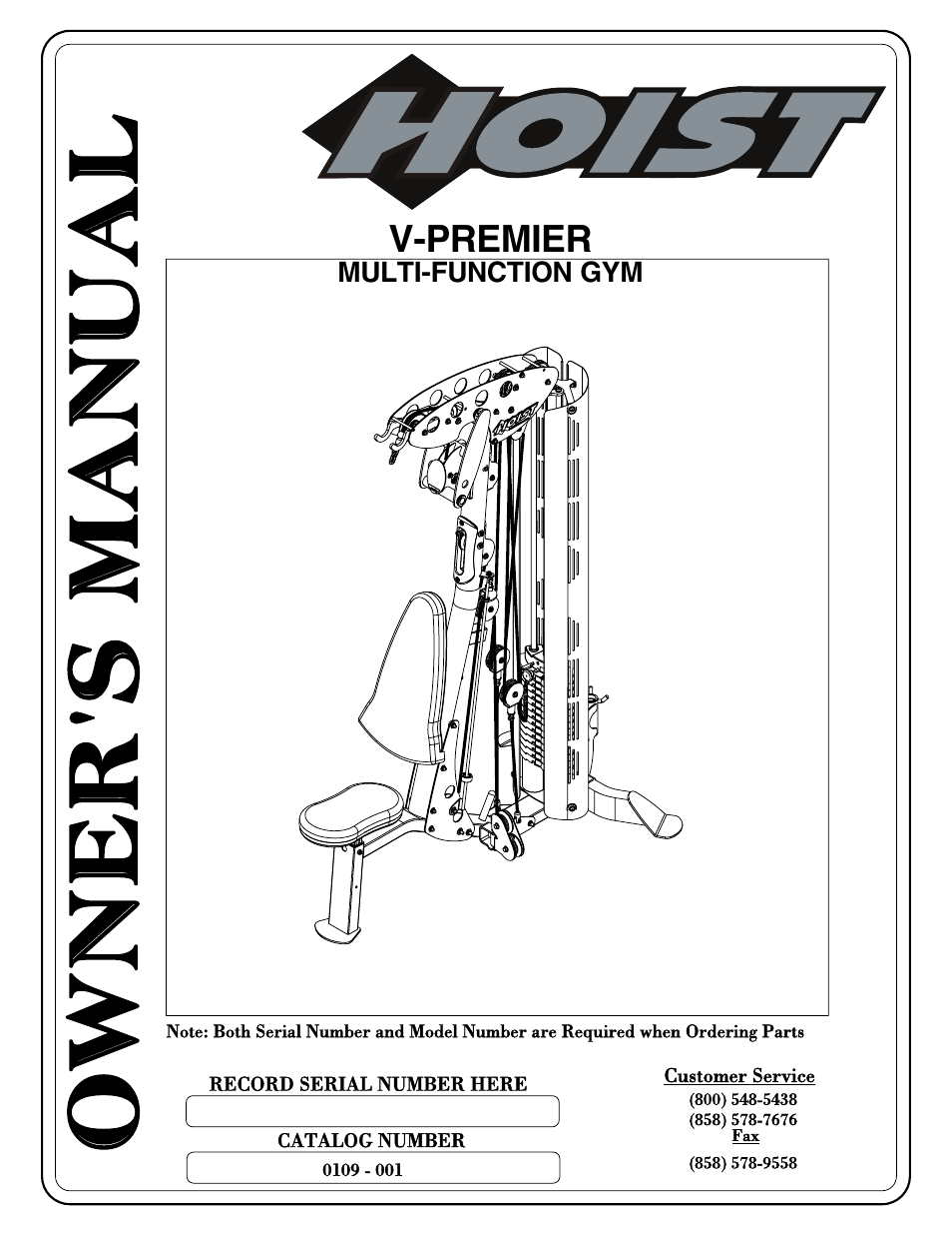 Hoist Fitness V-PREMIER User Manual | 73 pages