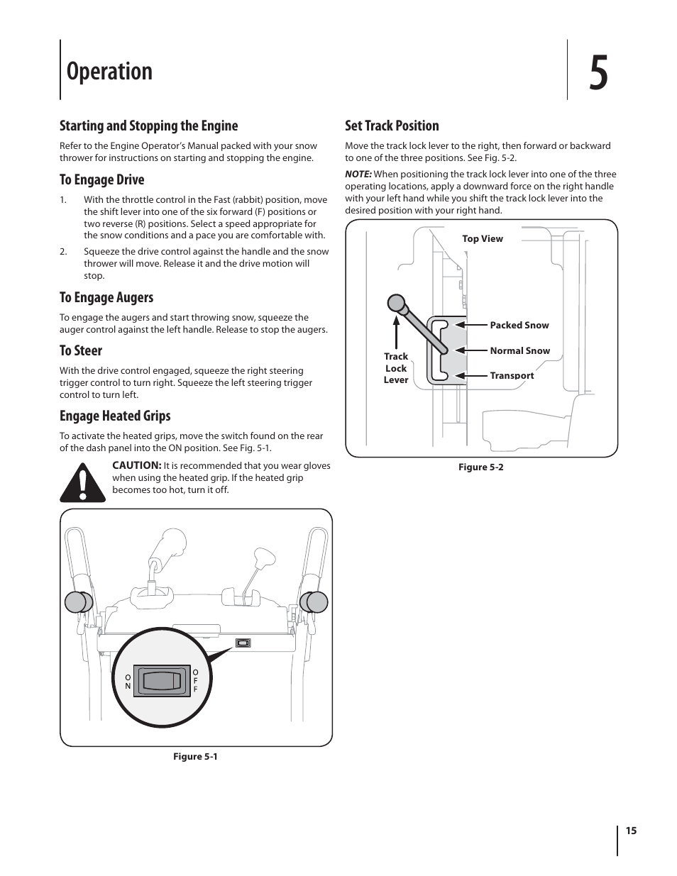 Operation | Cub Cadet 726 TDE User Manual | Page 15 / 28