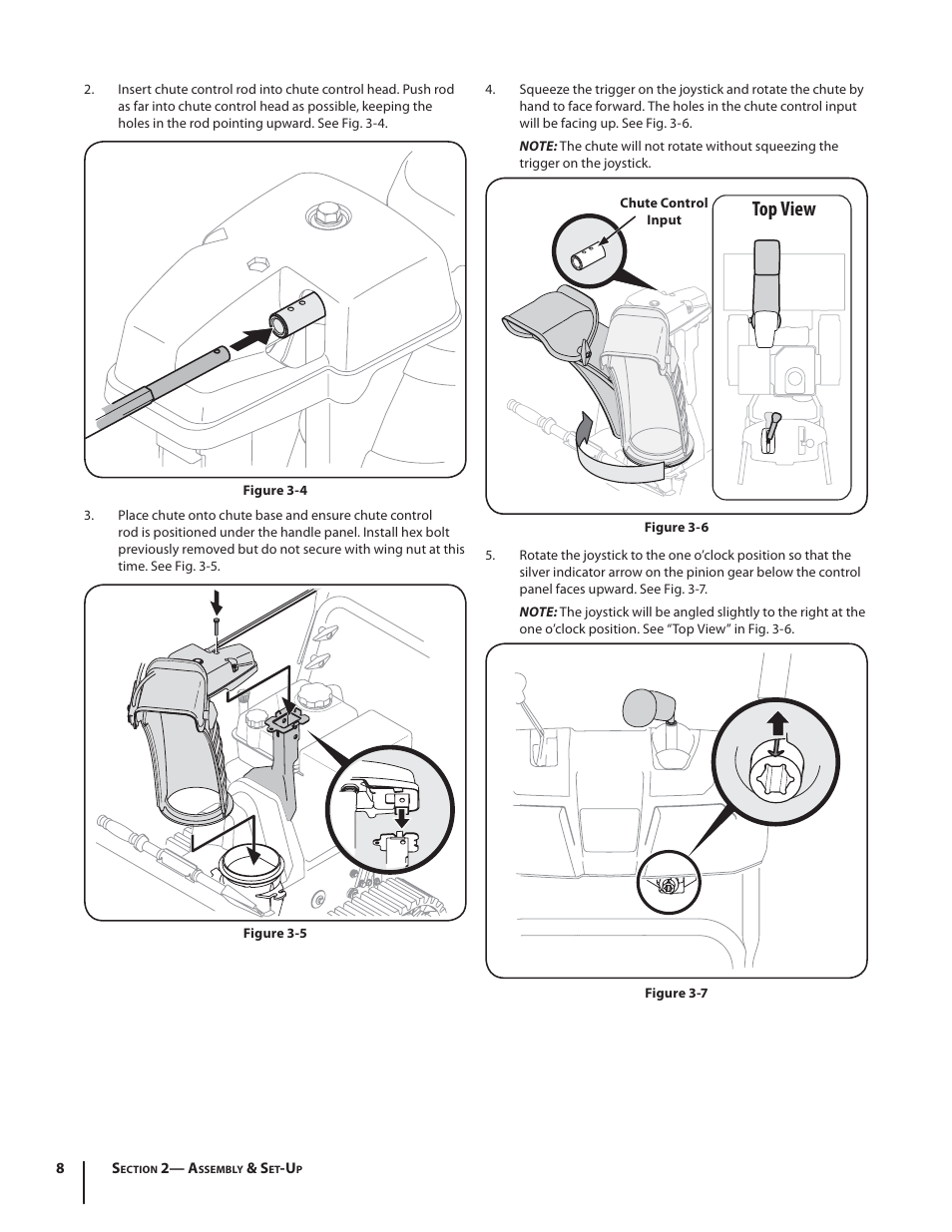 Top view | Cub Cadet 726 TDE User Manual | Page 8 / 28