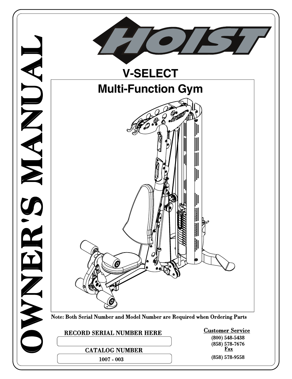 Hoist Fitness V-SELECT User Manual | 84 pages