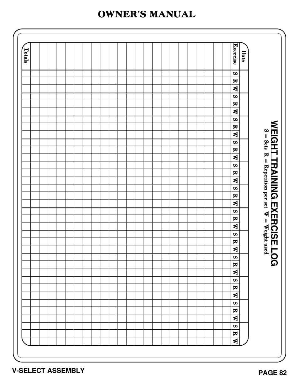 Owner's manual | Hoist Fitness V-SELECT User Manual | Page 83 / 84