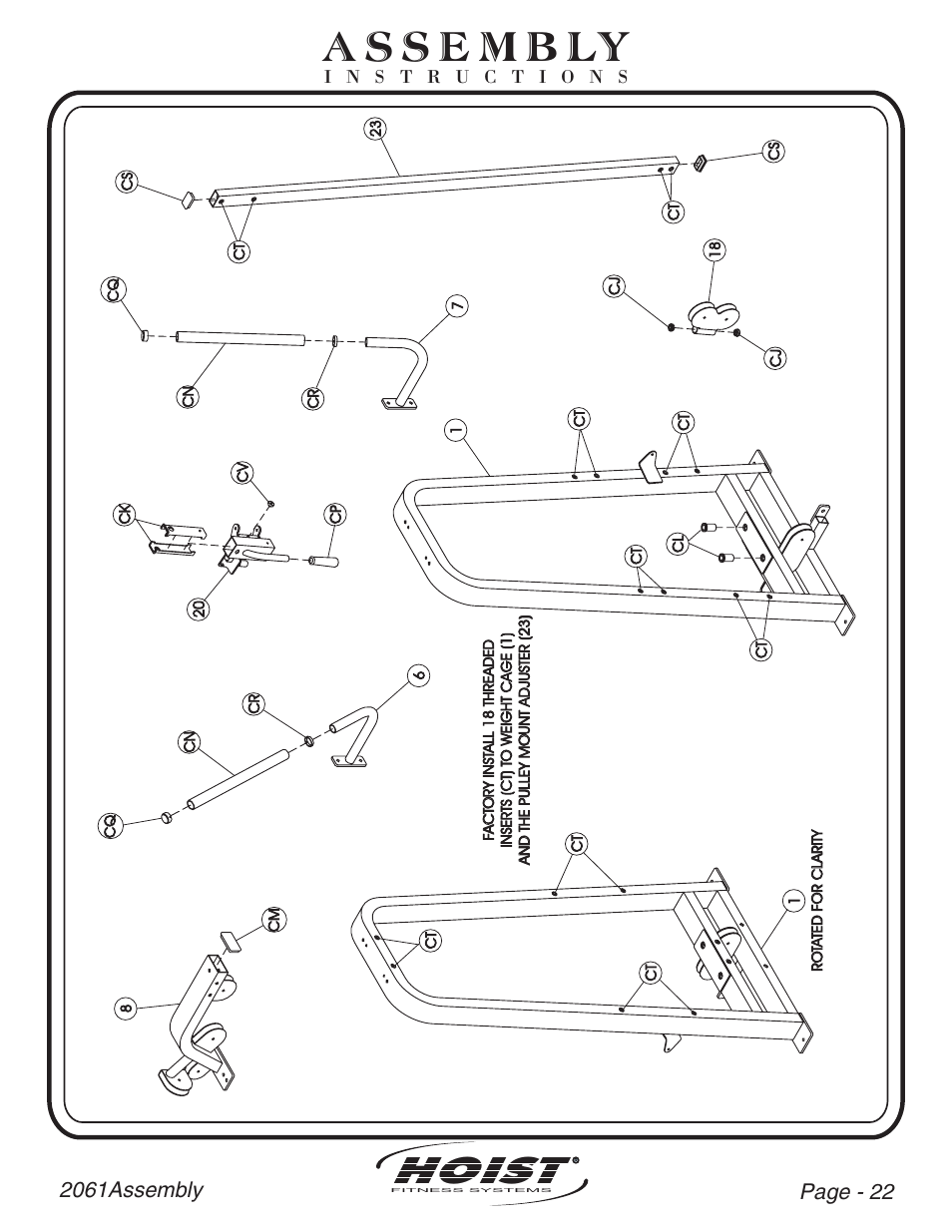 Hoist | Hoist Fitness CL-2061 User Manual | Page 23 / 38