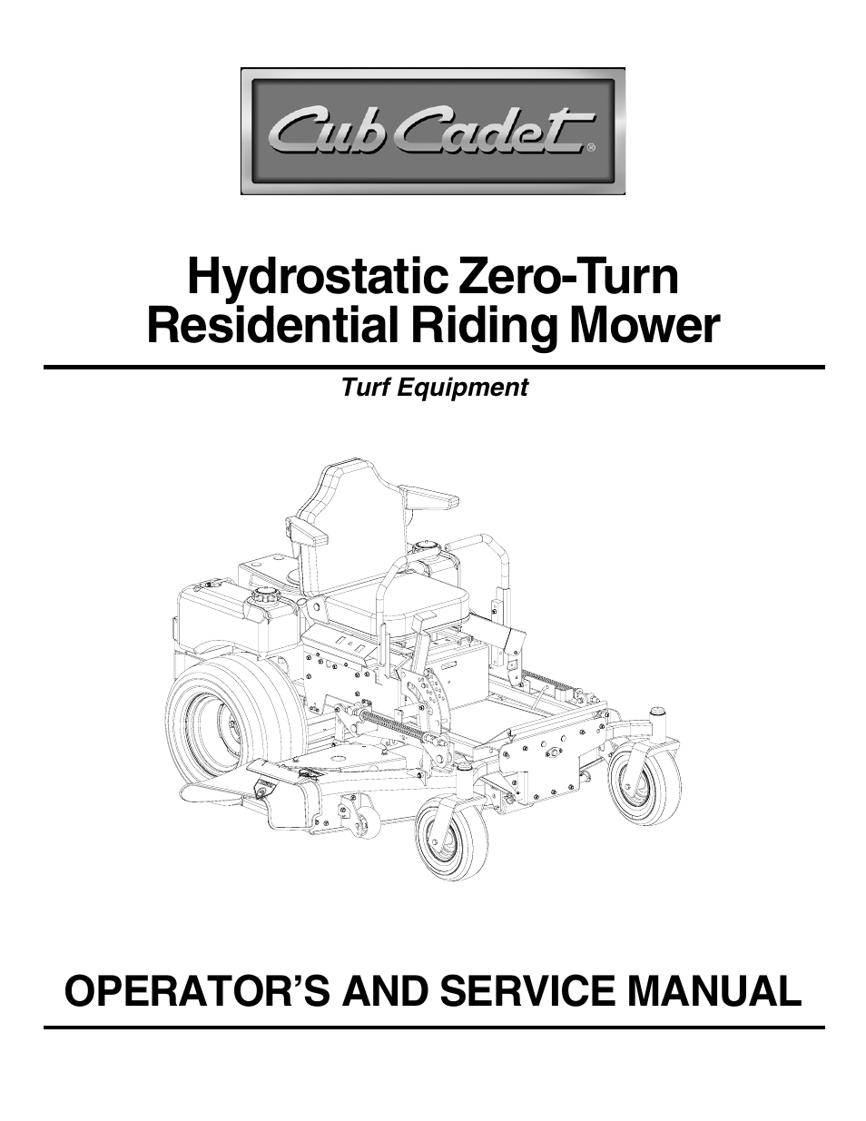 Cub Cadet 23HP Z-Force 60 User Manual | 32 pages