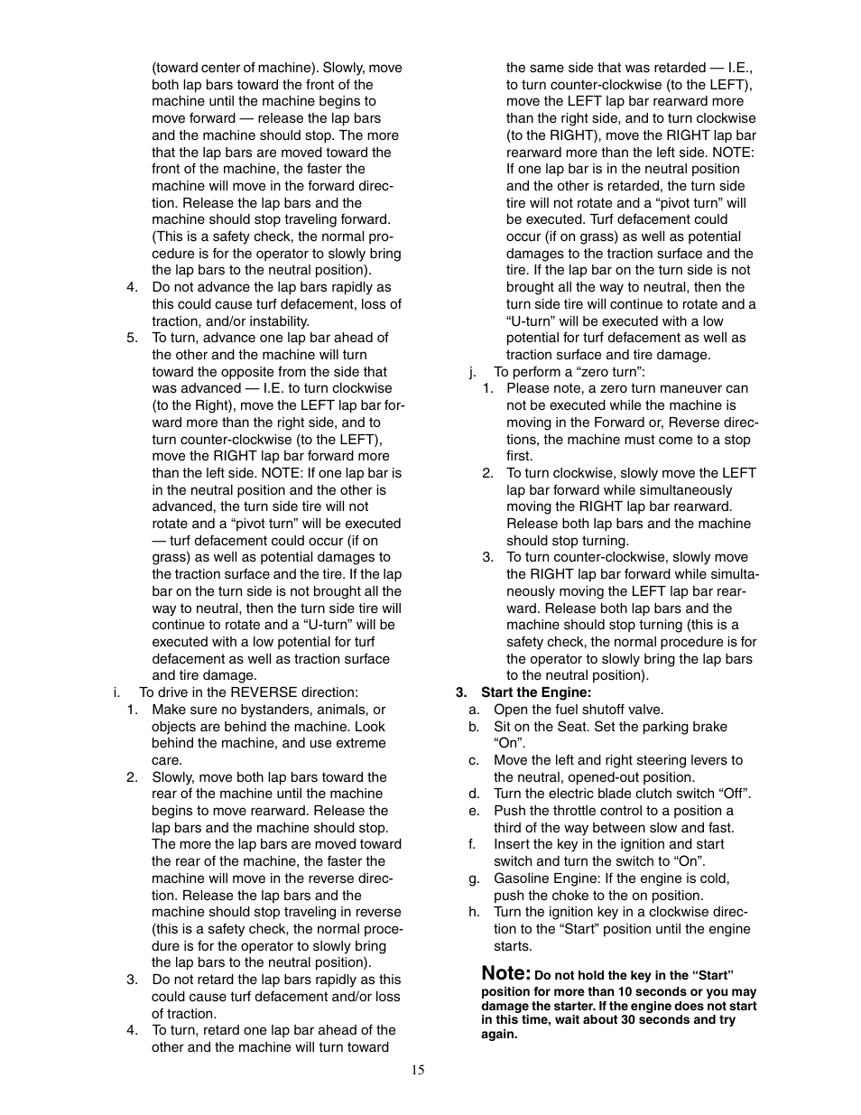 Cub Cadet 23HP Z-Force 60 User Manual | Page 15 / 32