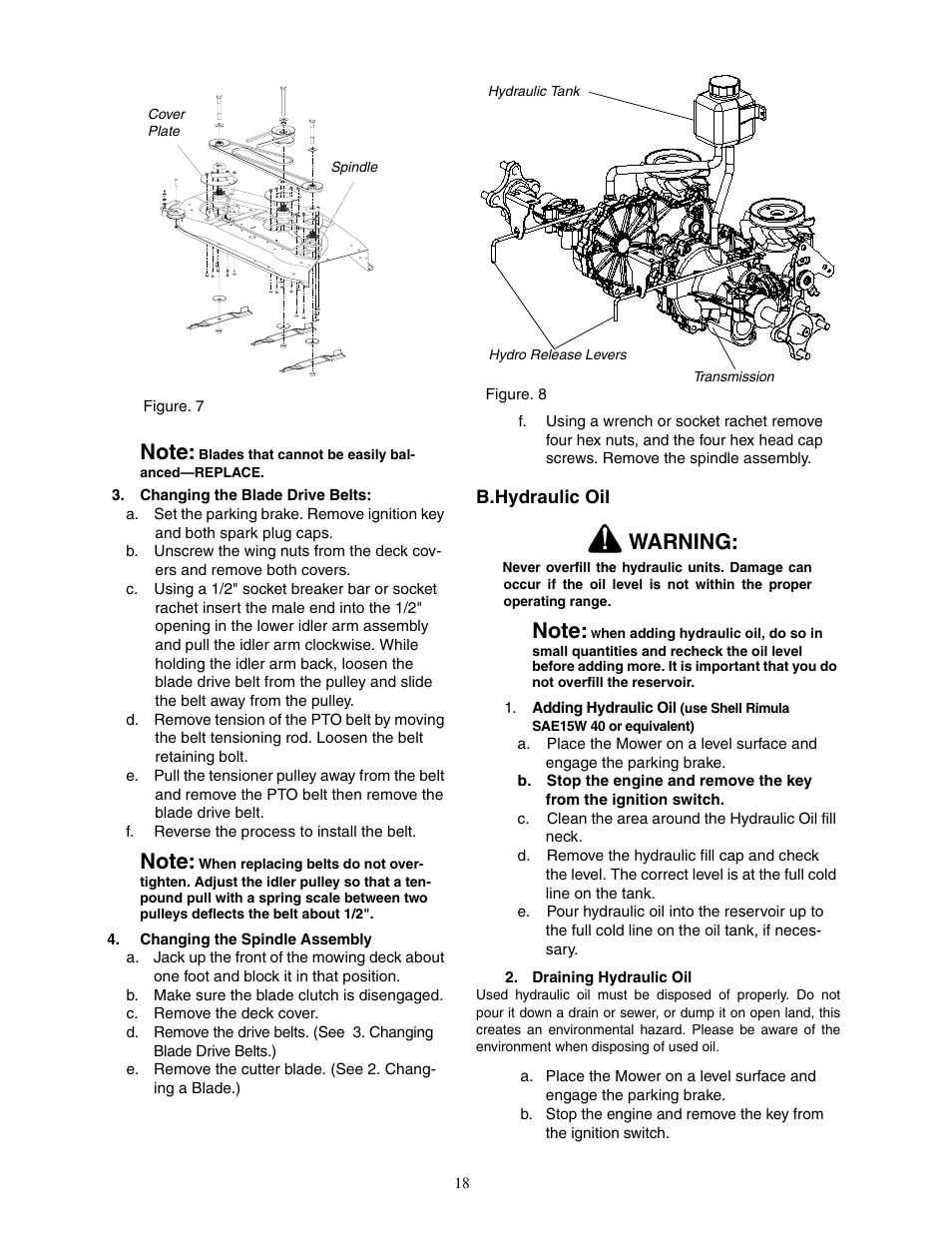 Warning | Cub Cadet 23HP Z-Force 60 User Manual | Page 18 / 32
