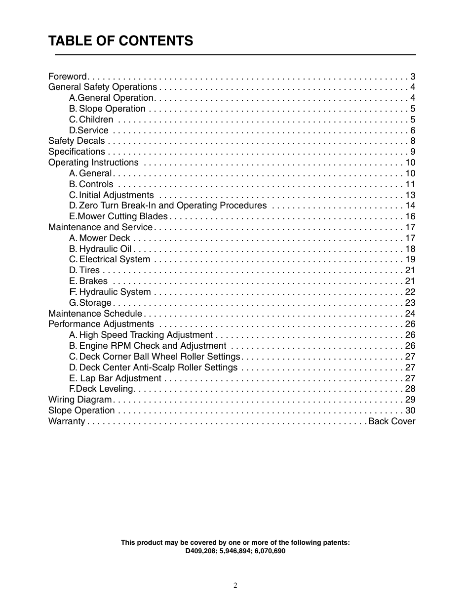 Cub Cadet 23HP Z-Force 60 User Manual | Page 2 / 32