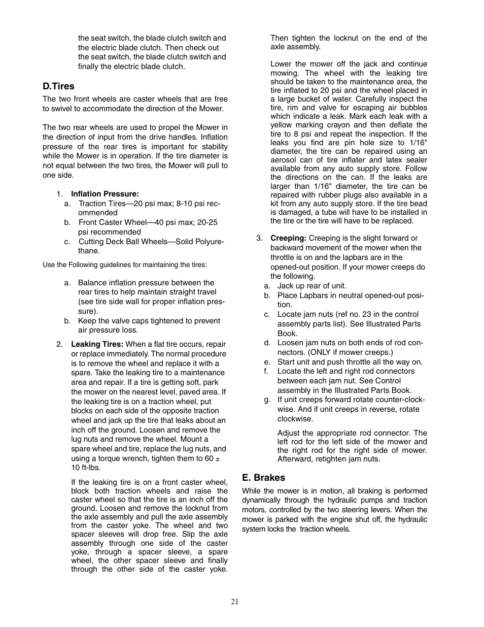 Cub Cadet 23HP Z-Force 60 User Manual | Page 21 / 32