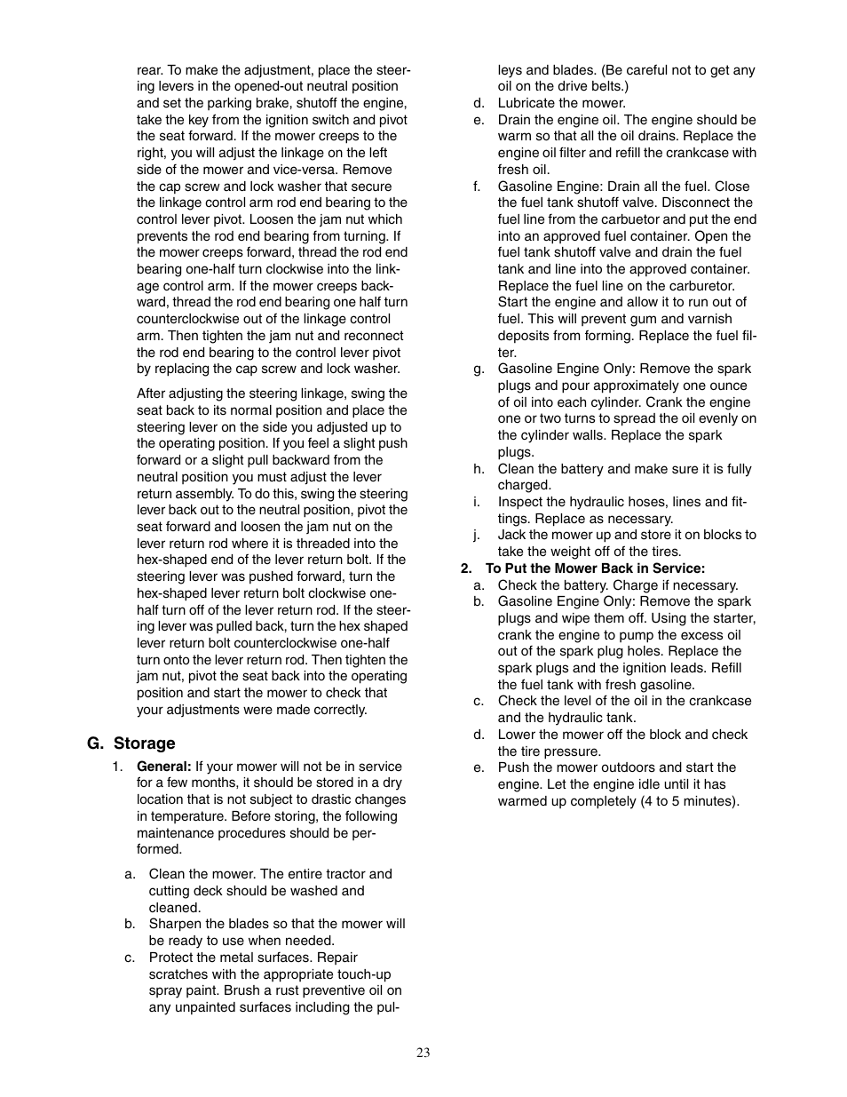 Cub Cadet 23HP Z-Force 60 User Manual | Page 23 / 32