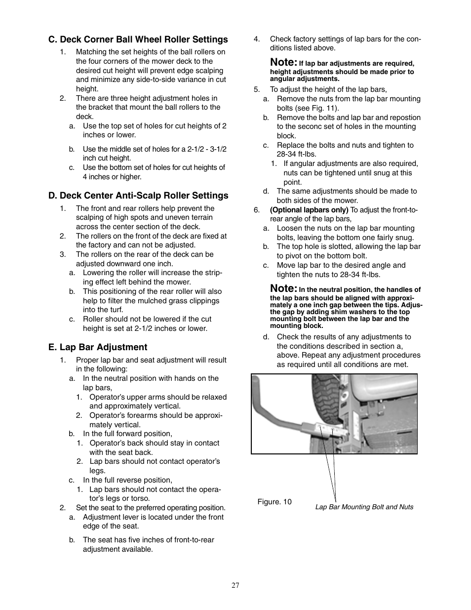Cub Cadet 23HP Z-Force 60 User Manual | Page 27 / 32