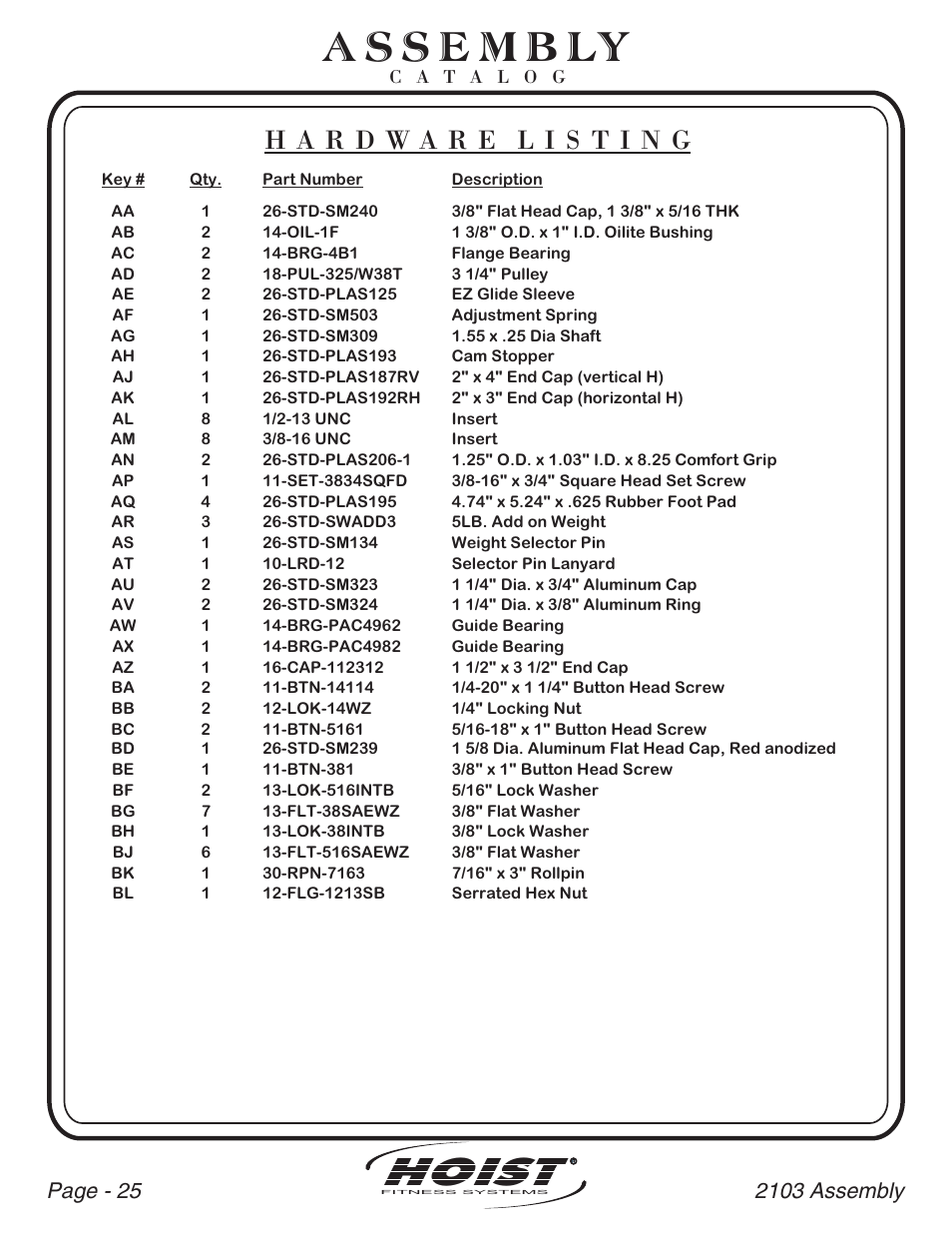 Hoist | Hoist Fitness CL-2103 User Manual | Page 26 / 43