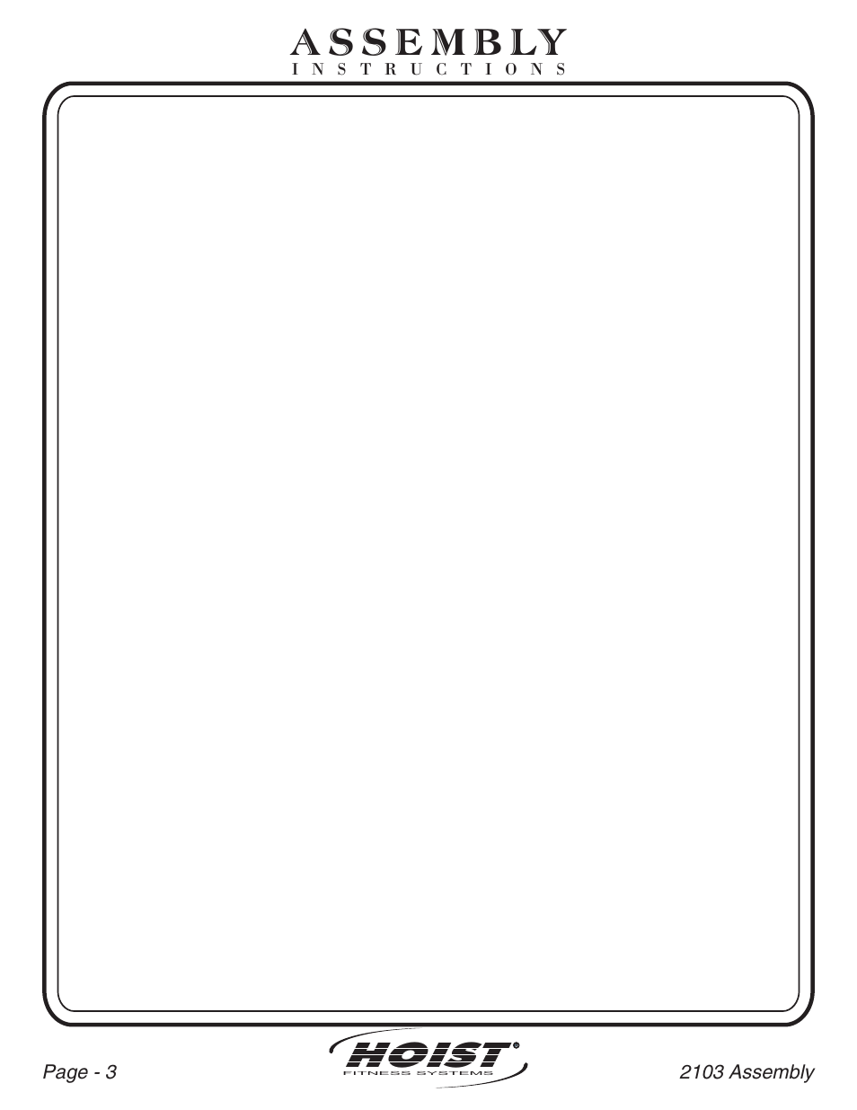 Hoist | Hoist Fitness CL-2103 User Manual | Page 4 / 43