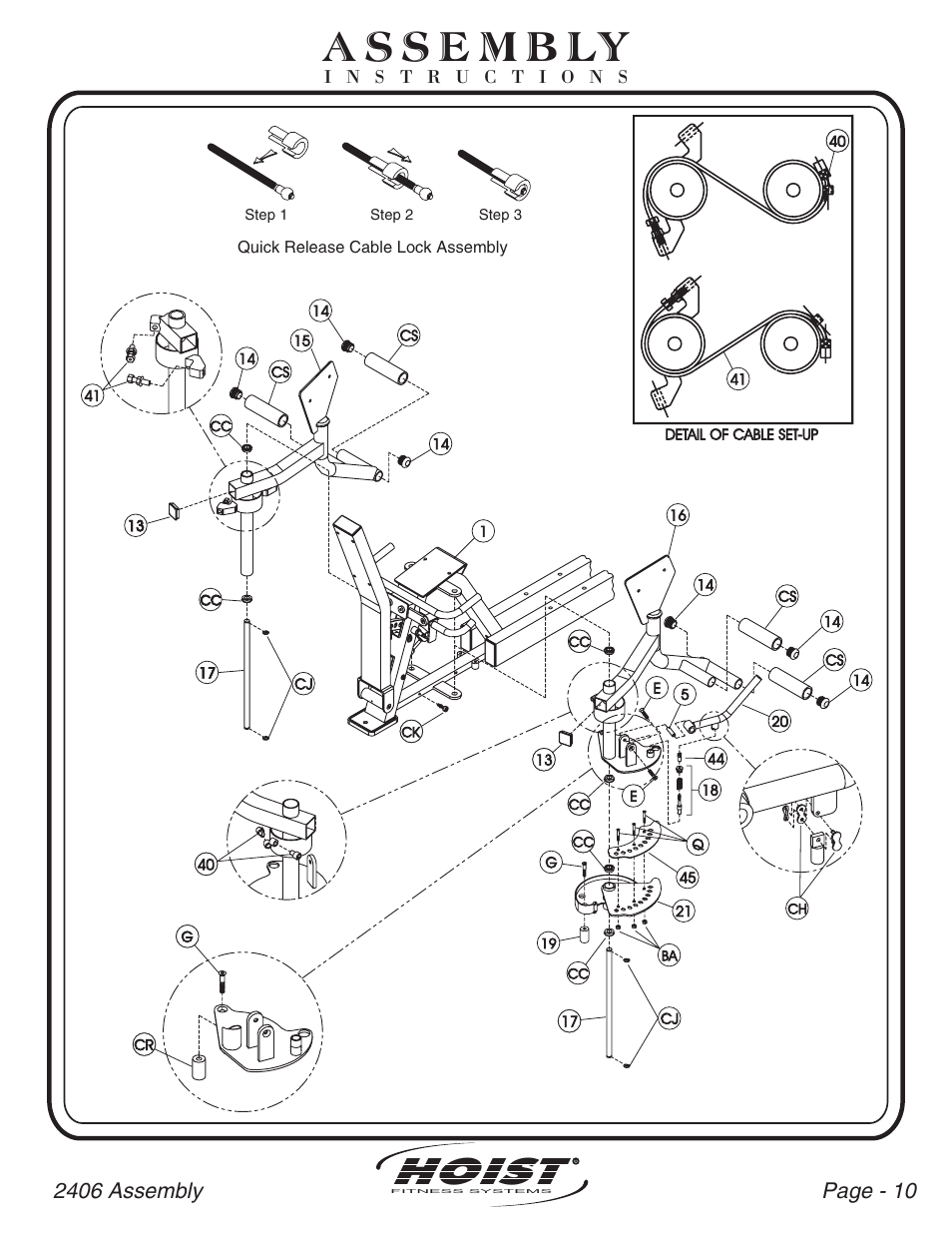 Hoist | Hoist Fitness CL-2406 User Manual | Page 11 / 44