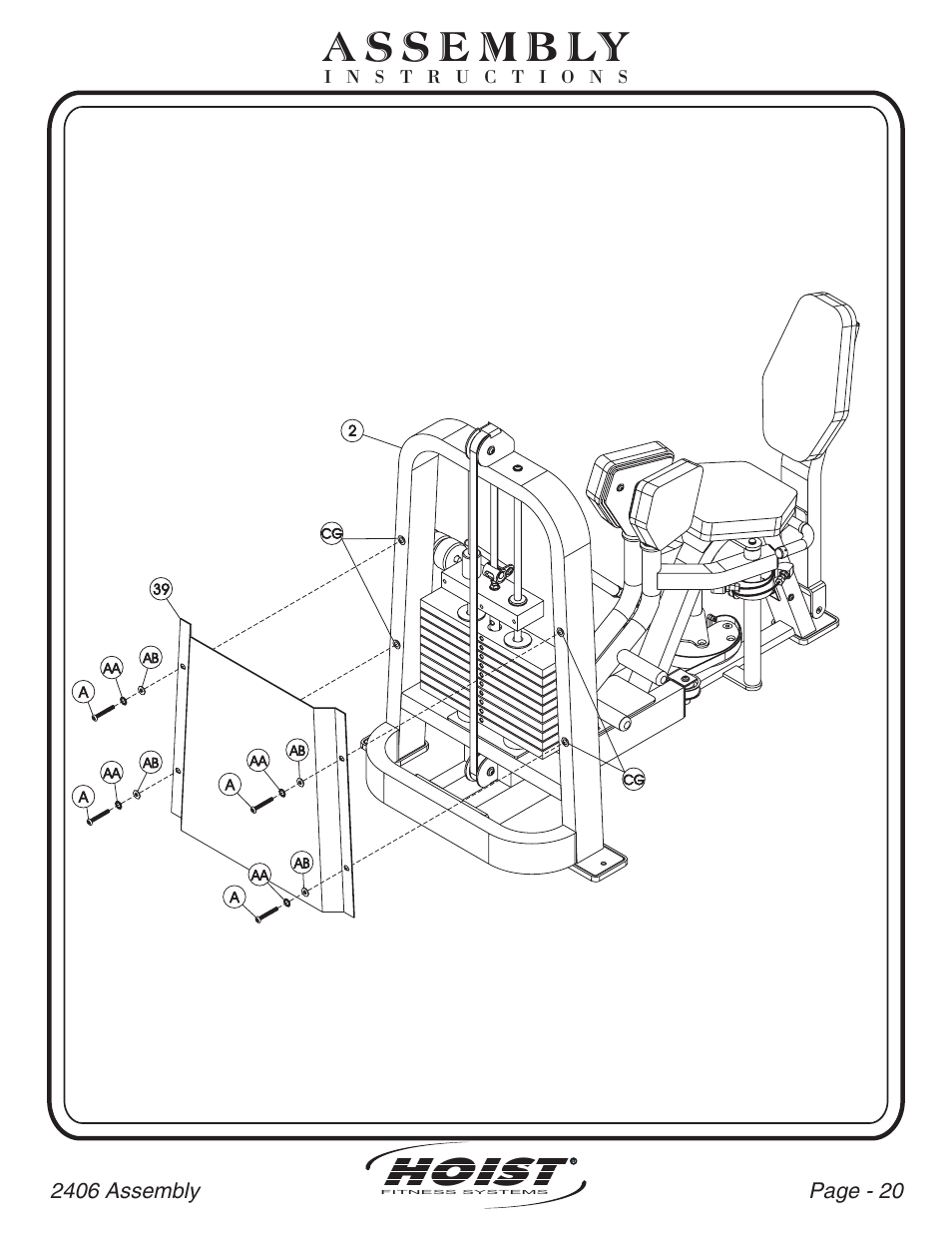 Hoist | Hoist Fitness CL-2406 User Manual | Page 21 / 44