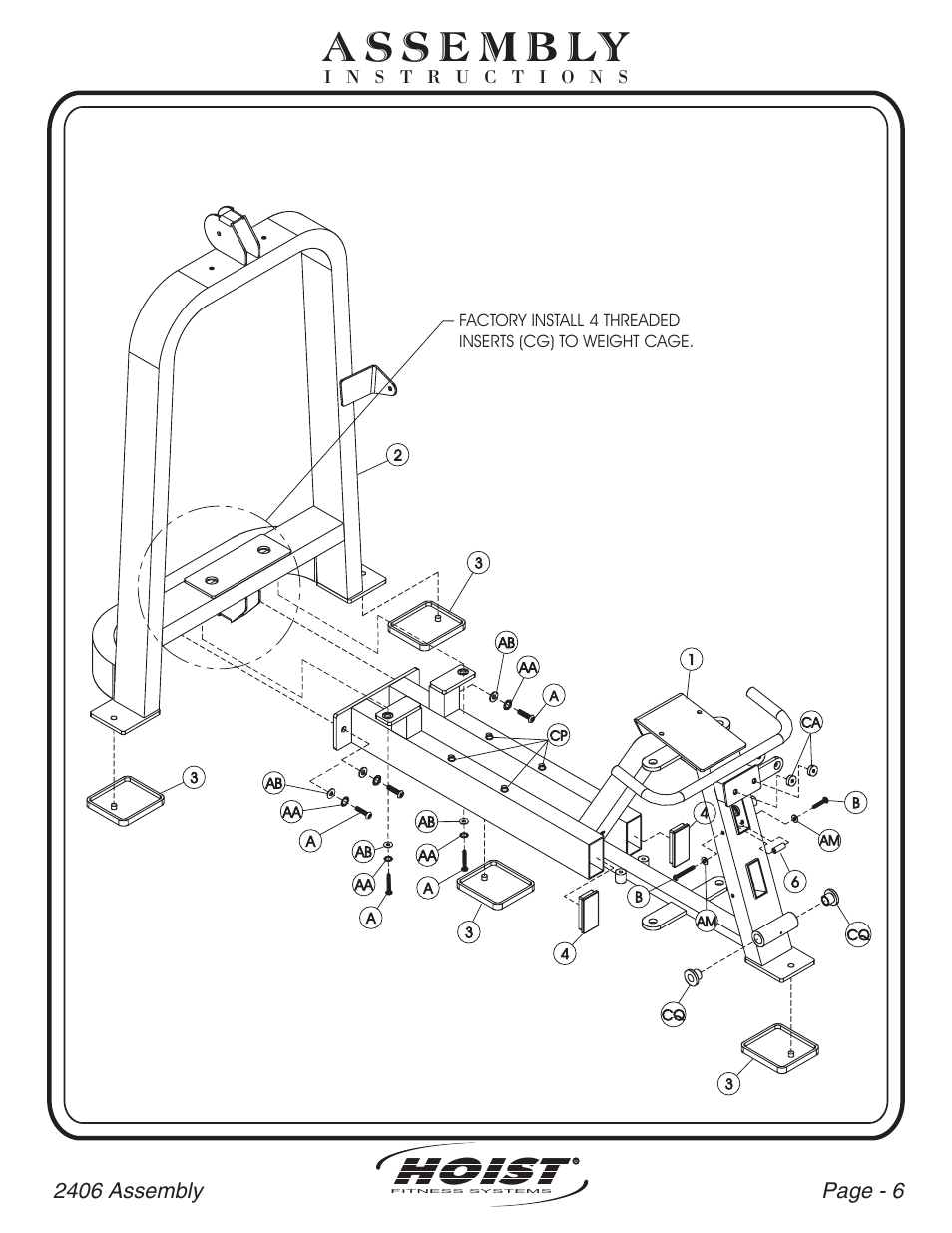 Hoist | Hoist Fitness CL-2406 User Manual | Page 7 / 44