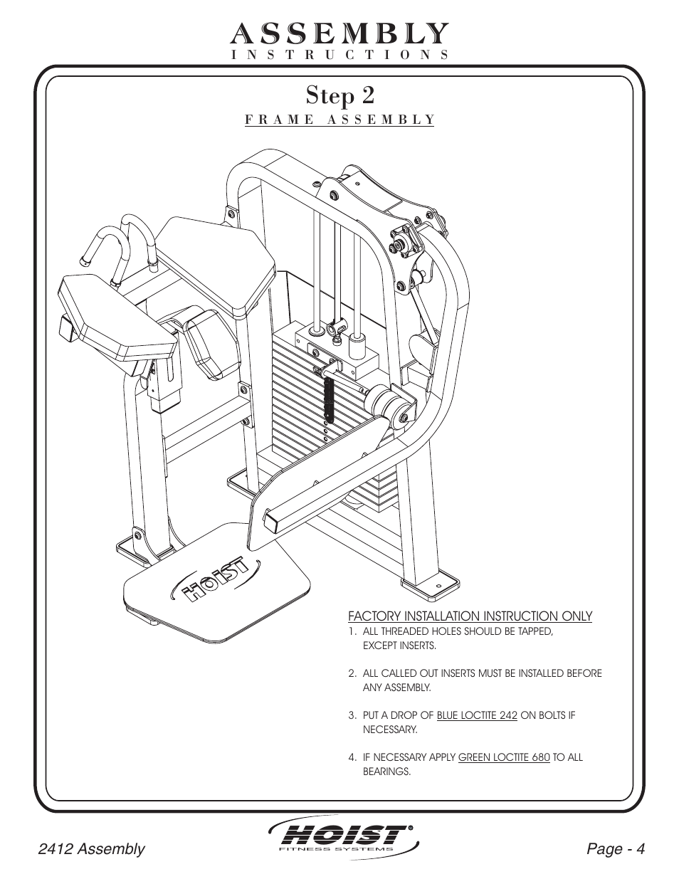 Hoist, Step 2 | Hoist Fitness CL-2412 User Manual | Page 5 / 43