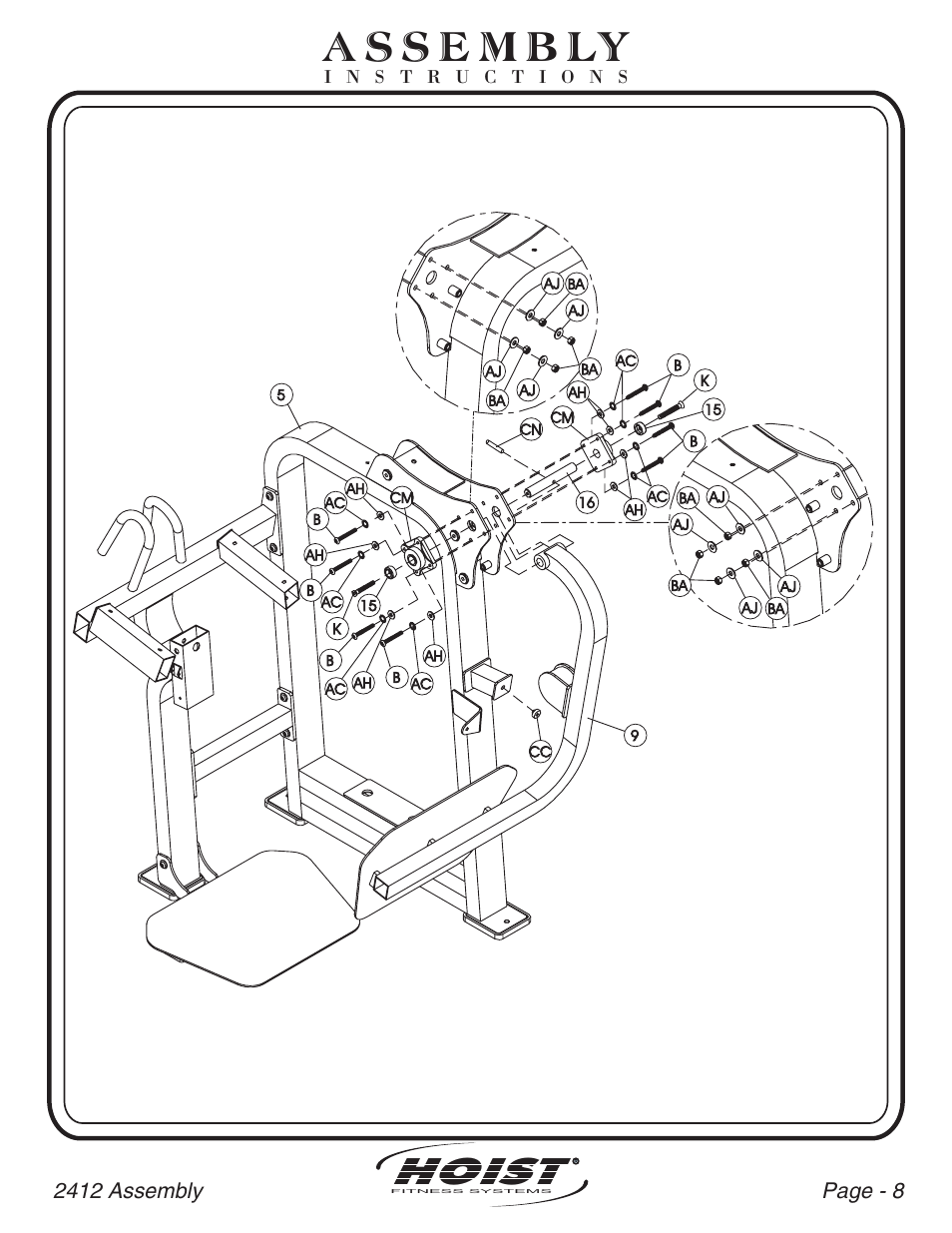 Hoist | Hoist Fitness CL-2412 User Manual | Page 9 / 43