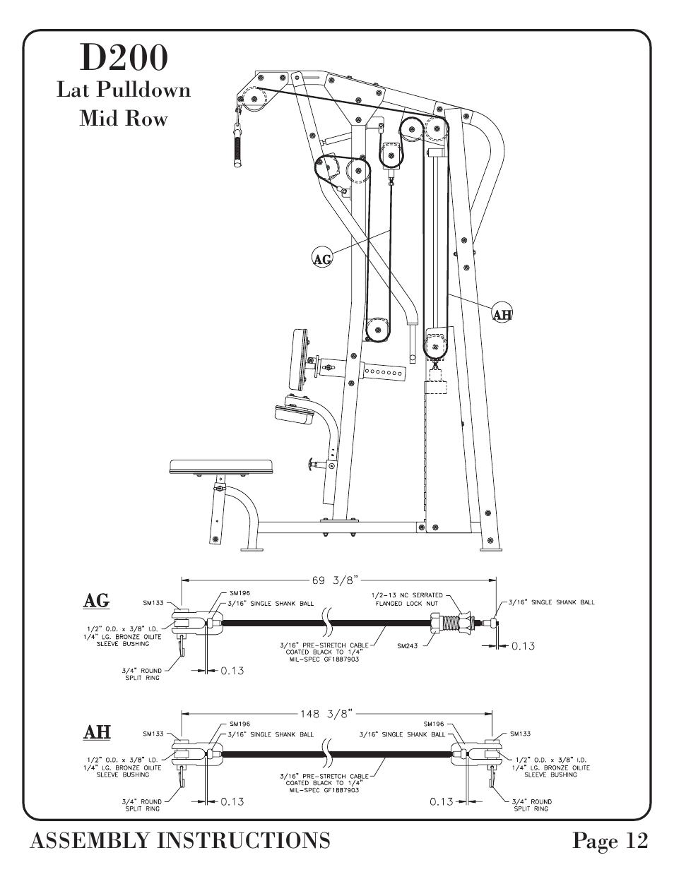 D200 | Hoist Fitness D-200 User Manual | Page 13 / 31