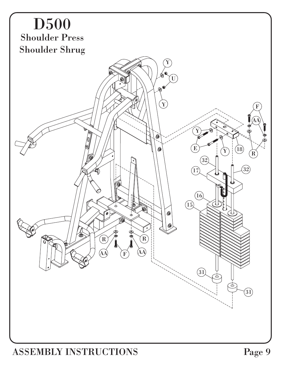 D500 | Hoist Fitness D-500 User Manual | Page 10 / 30