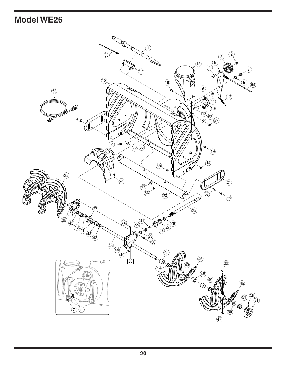 Model we26 | Cub Cadet WE 26 User Manual | Page 20 / 28