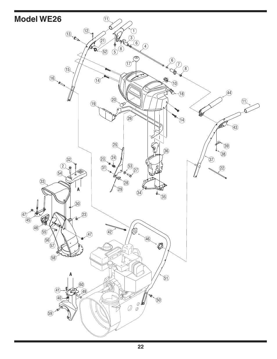 Model we26 | Cub Cadet WE 26 User Manual | Page 22 / 28