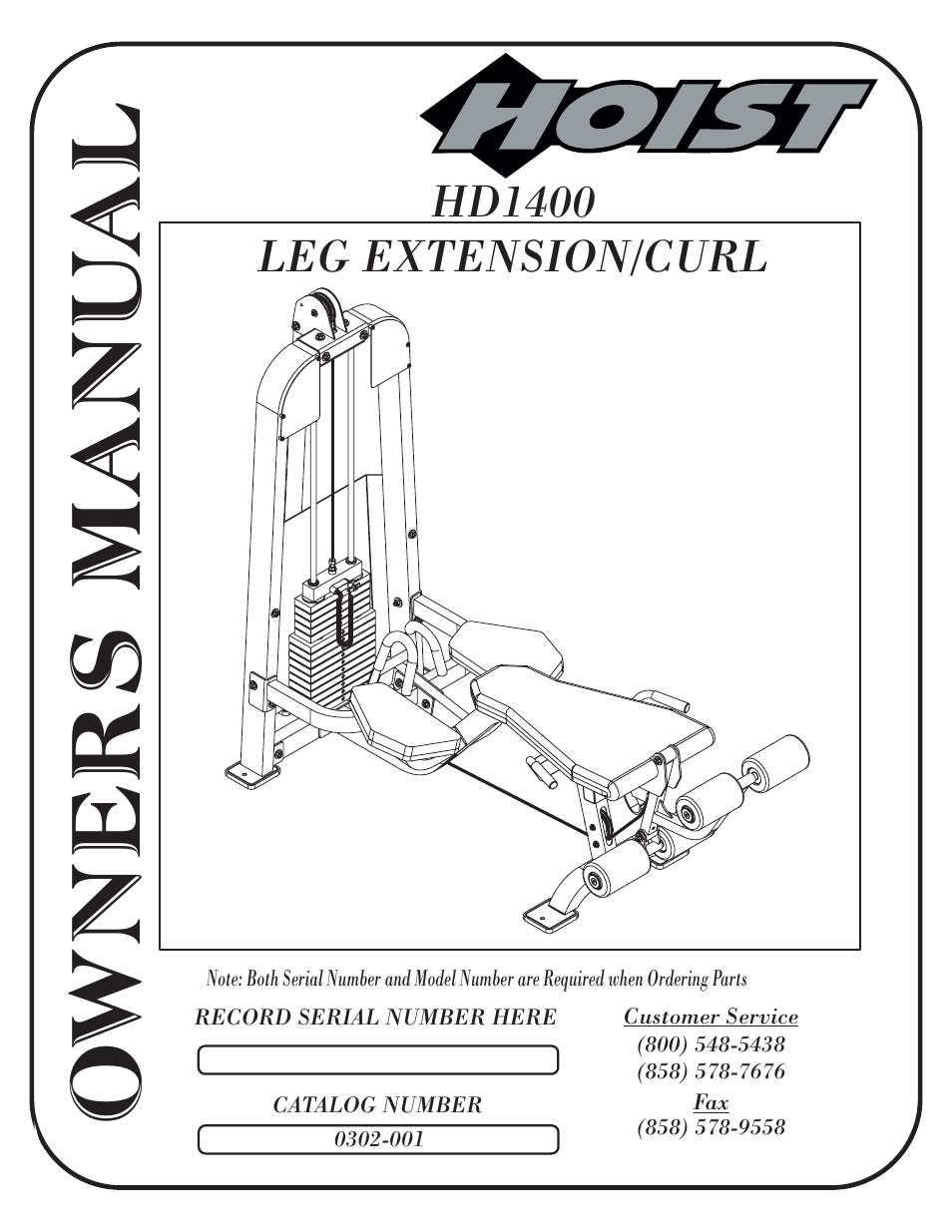 Hoist Fitness HD-1400 User Manual | 41 pages