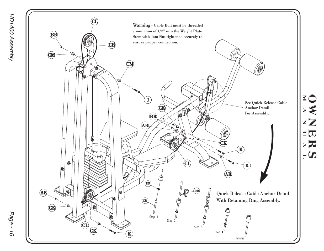 Owners | Hoist Fitness HD-1400 User Manual | Page 17 / 41