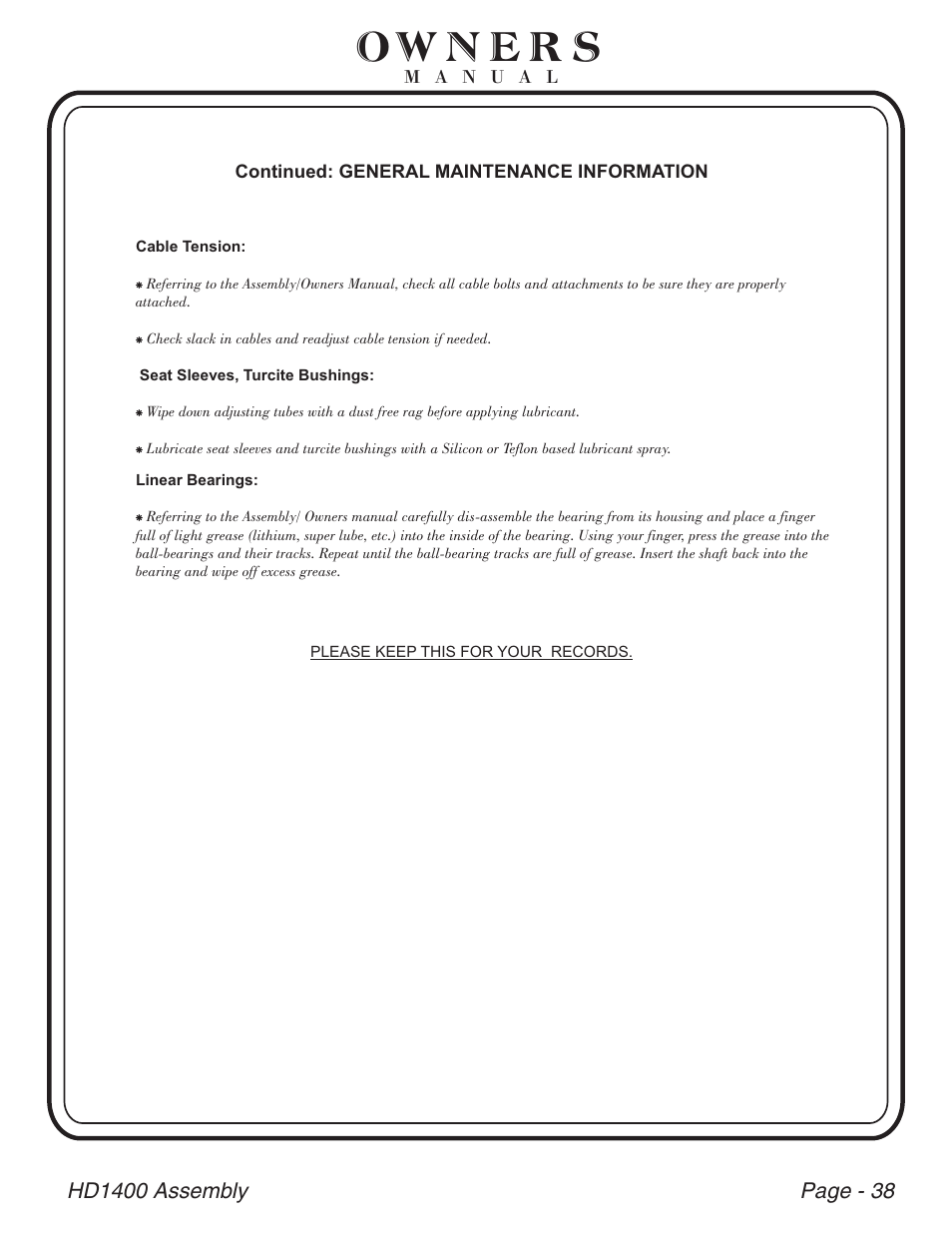 Hoist Fitness HD-1400 User Manual | Page 39 / 41