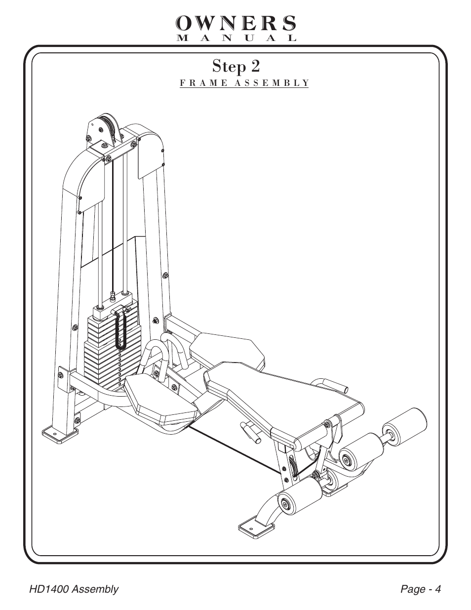 Step 2 | Hoist Fitness HD-1400 User Manual | Page 5 / 41