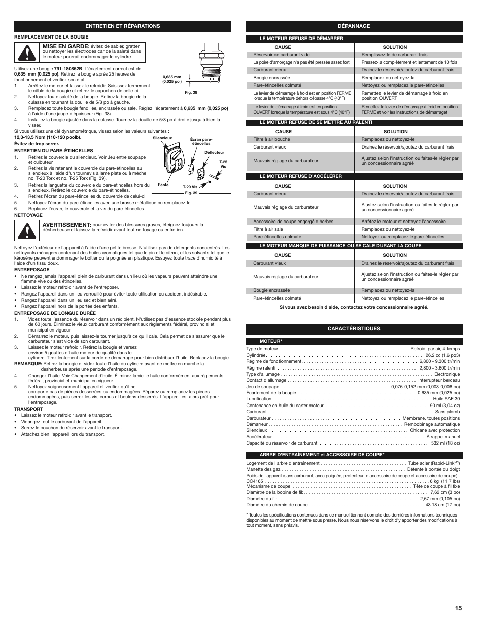 Cub Cadet CC4165 User Manual | Page 15 / 28