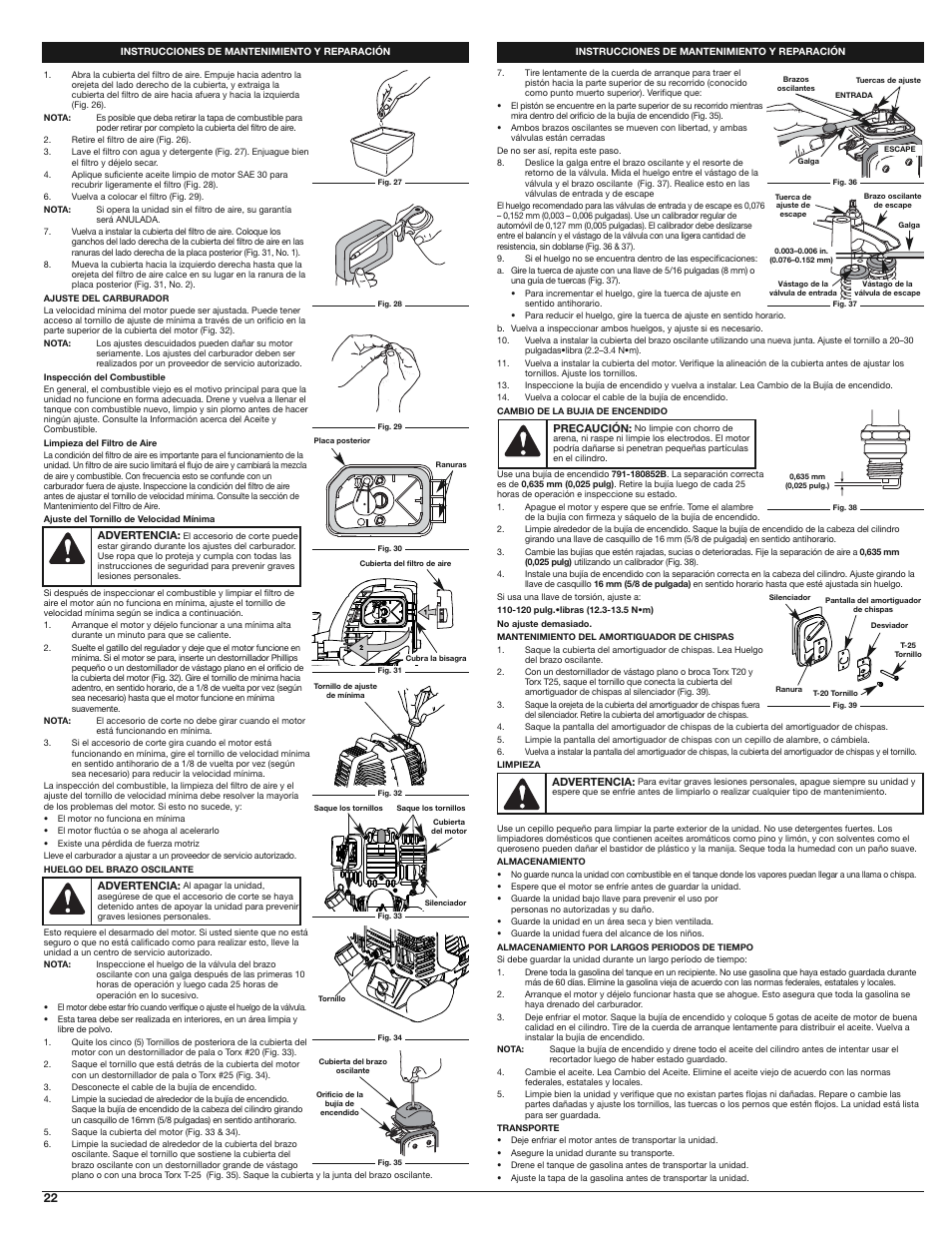 Cub Cadet CC4165 User Manual | Page 22 / 28