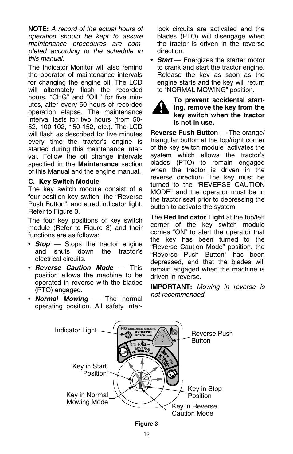 Cub Cadet SERIES 3000 TRACTOR GT 3200 User Manual | Page 12 / 44