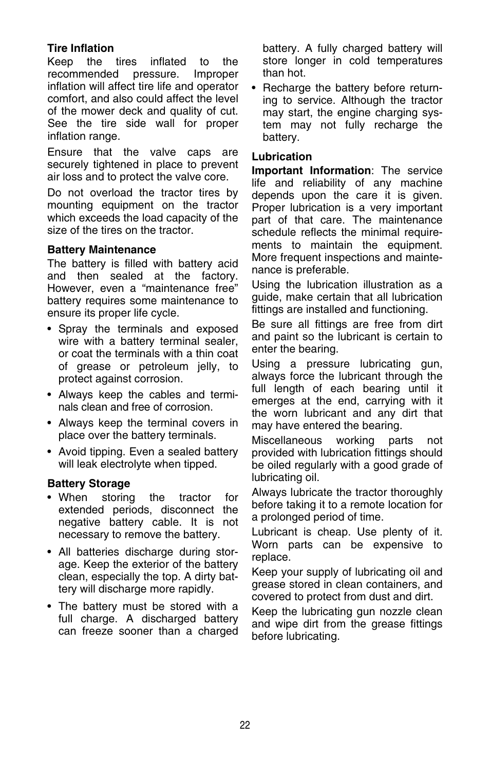 Cub Cadet SERIES 3000 TRACTOR GT 3200 User Manual | Page 22 / 44