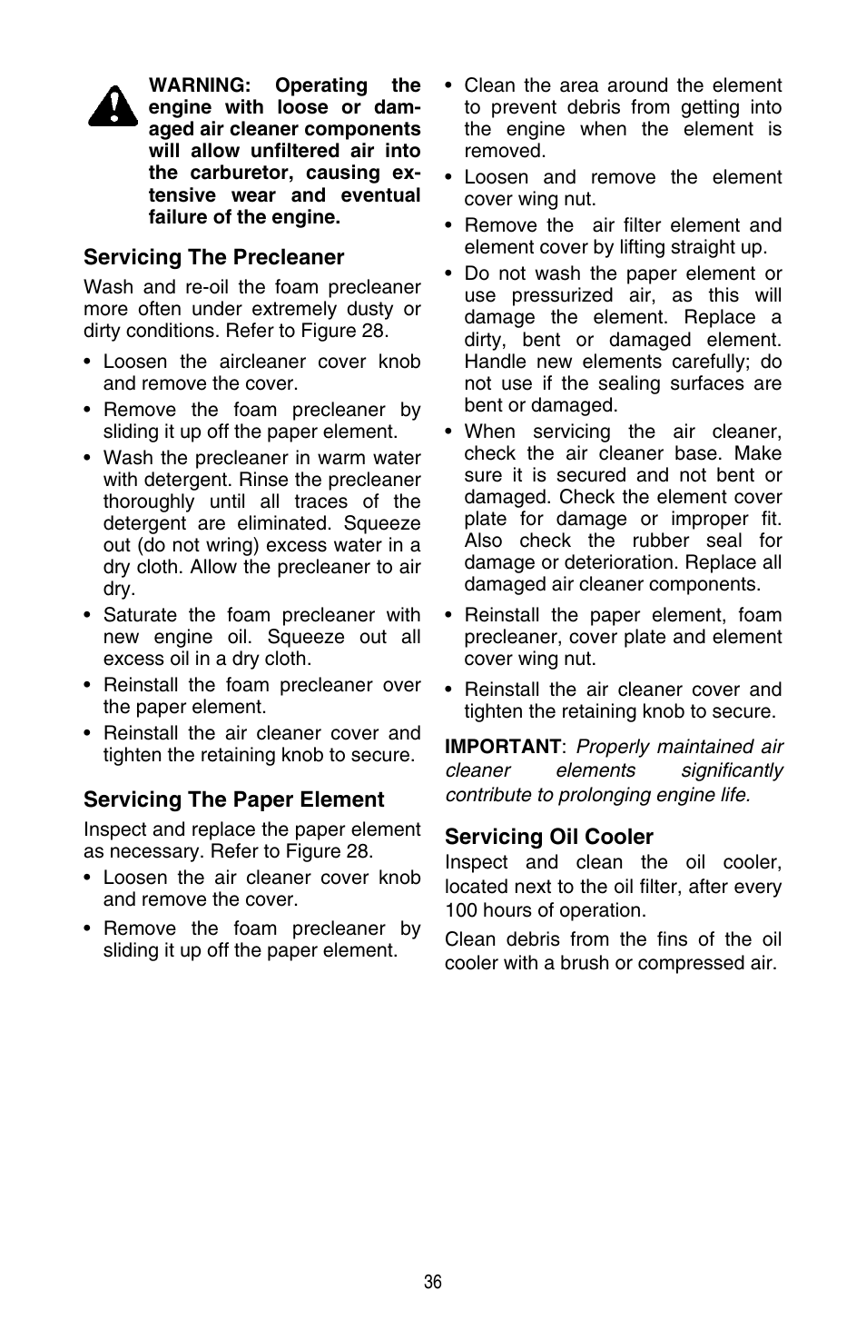Cub Cadet SERIES 3000 TRACTOR GT 3200 User Manual | Page 36 / 44