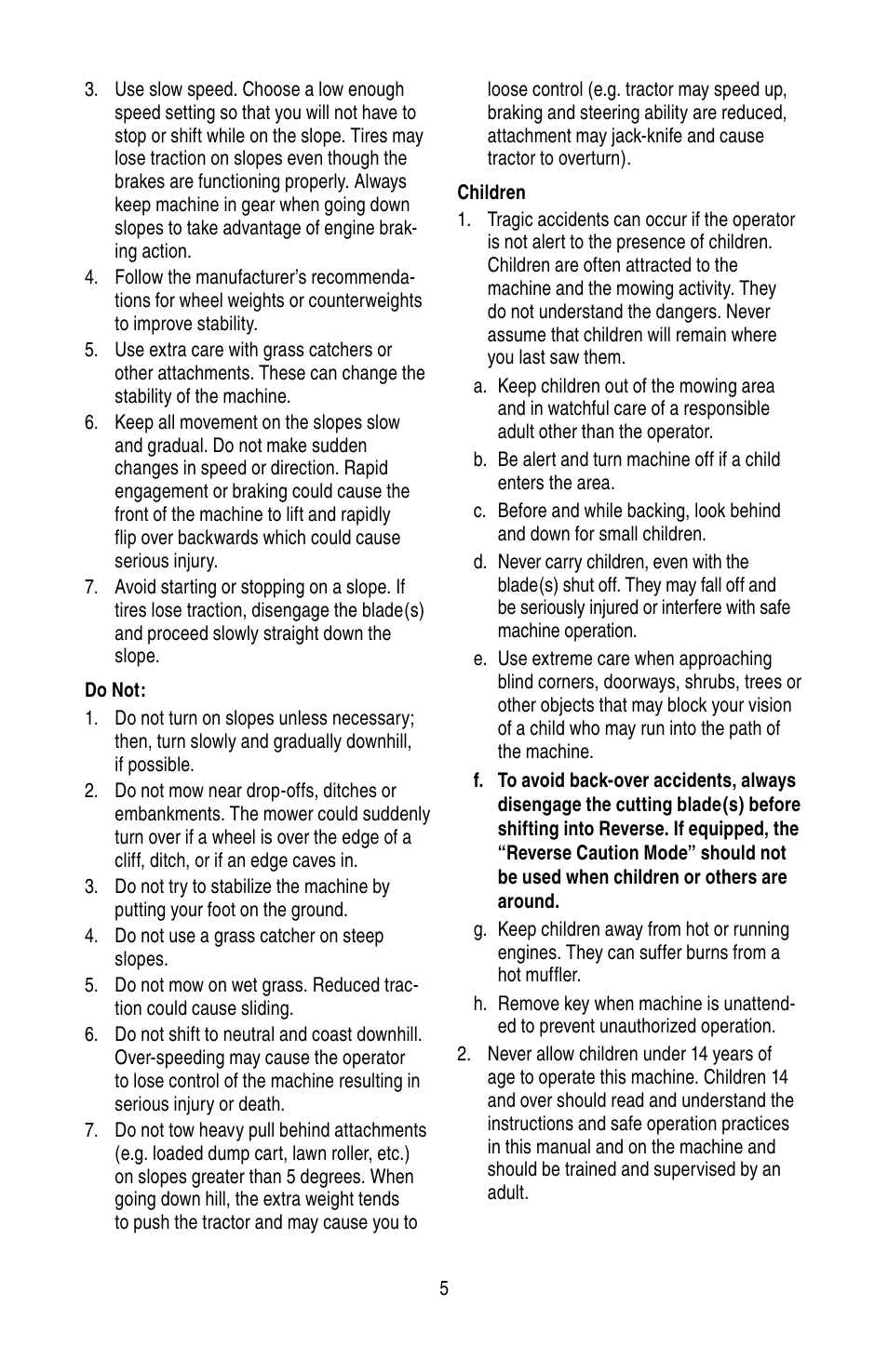 Cub Cadet SERIES 3000 TRACTOR GT 3200 User Manual | Page 5 / 44