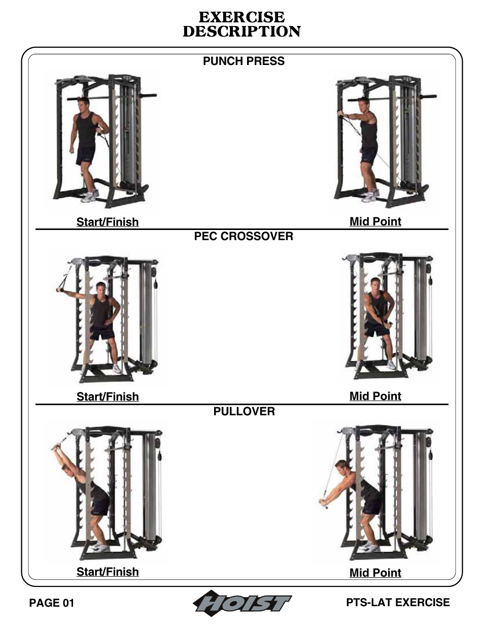 Exercise description | Hoist Fitness PTS Series User Manual | Page 20 / 57