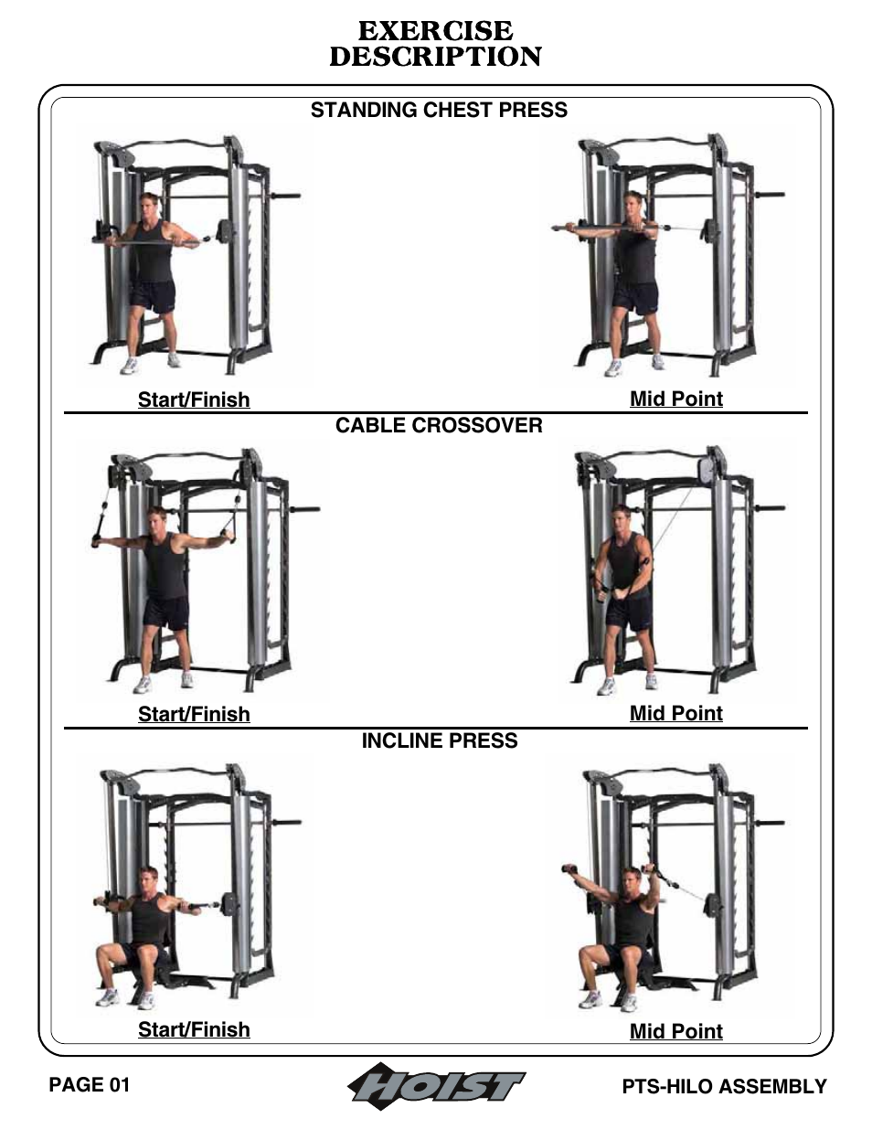 Exercise description | Hoist Fitness PTS Series User Manual | Page 36 / 57
