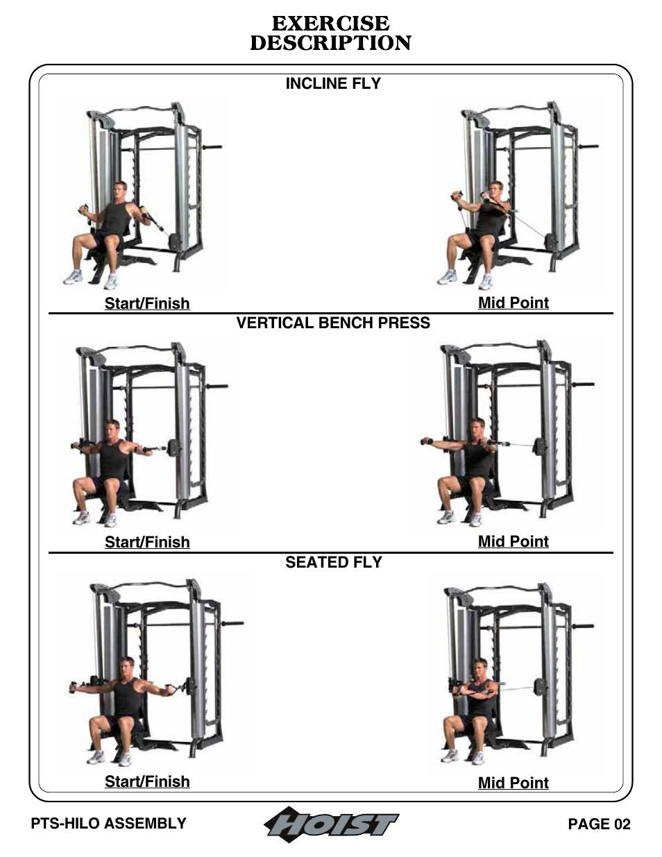 Exercise description | Hoist Fitness PTS Series User Manual | Page 37 / 57