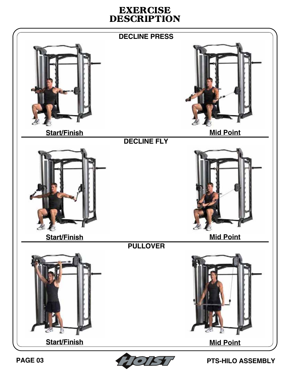 Exercise description | Hoist Fitness PTS Series User Manual | Page 38 / 57